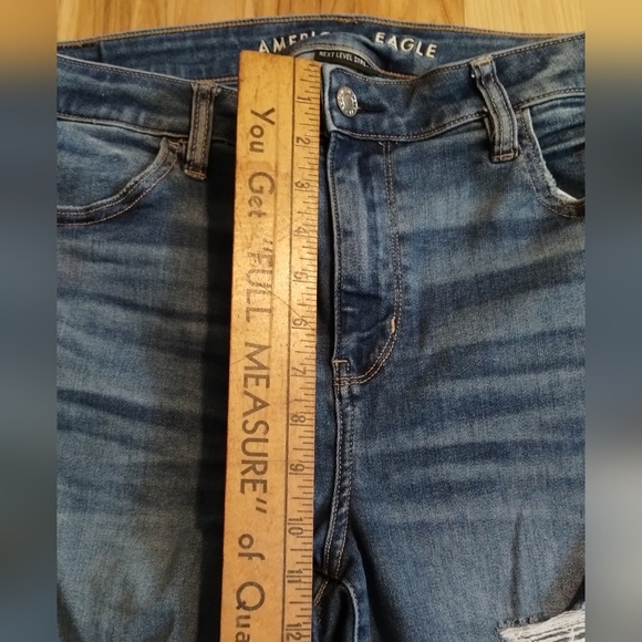 American Eagle next level stretch Hi Rise regular length distressed Jeggings - Picture 11 of 12